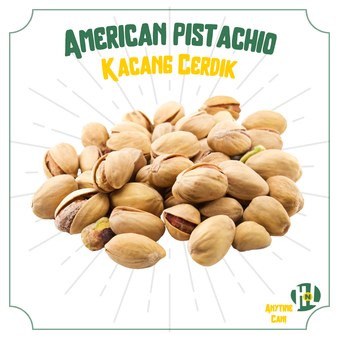 Premium Roasted & Natural Kacang Pistachio | Kacang Cerdik