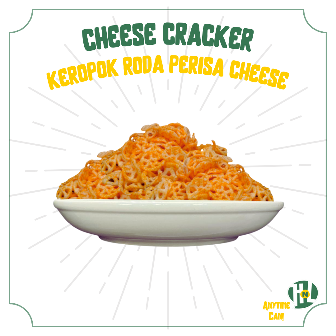 Keropok Roda Perisa Cheese | Cheese Flavoured Wheel Crackers