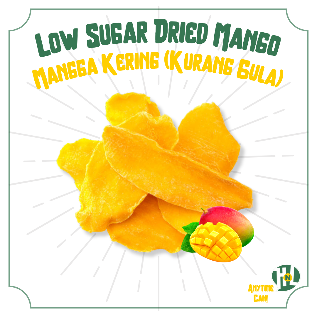 Deluxe Low Sugar Soft Dried Mango Slices (Mangga Kering)
