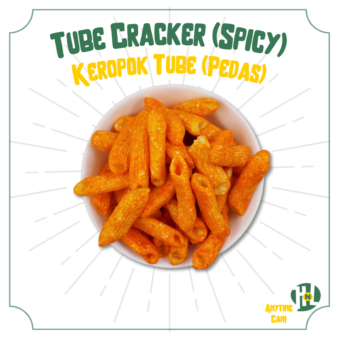 Keropok Potato Tube Hot & Spicy and Cheese Flavour | Bold Heat Infusion in Every Bite