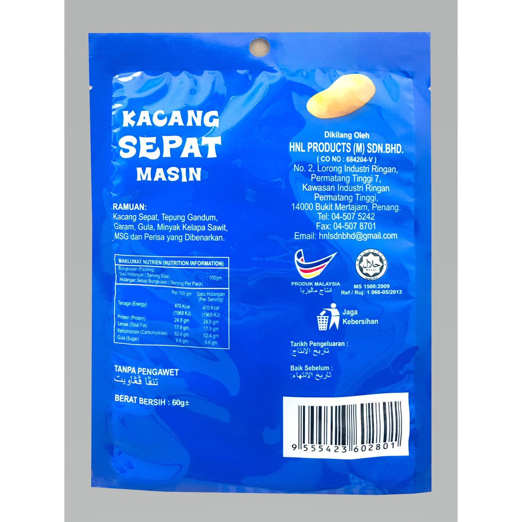 Kacang Sepat Isi Garam [60gm]