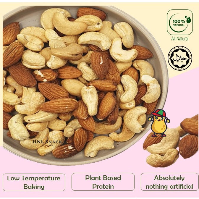 Roasted Almond Cashew Mix | Badam Gajus Panggang Campuran