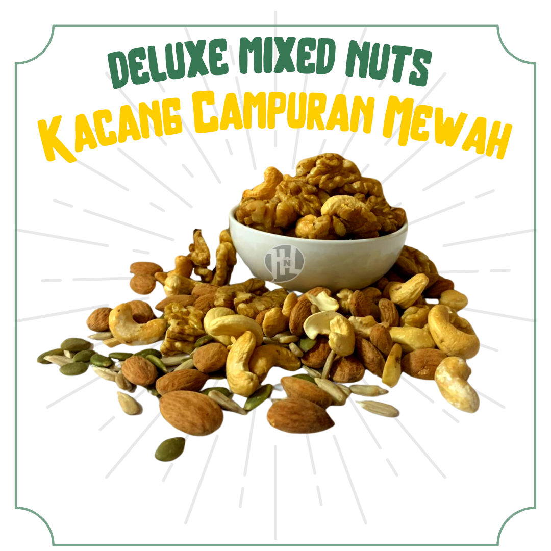 HNL Deluxe Mixed Nuts Fresh Halal | Kacang Campuran Mewah