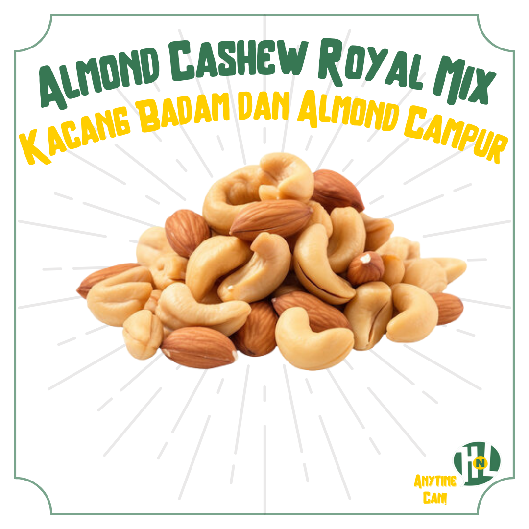 Roasted Almond Cashew Mix | Badam Gajus Panggang Campuran