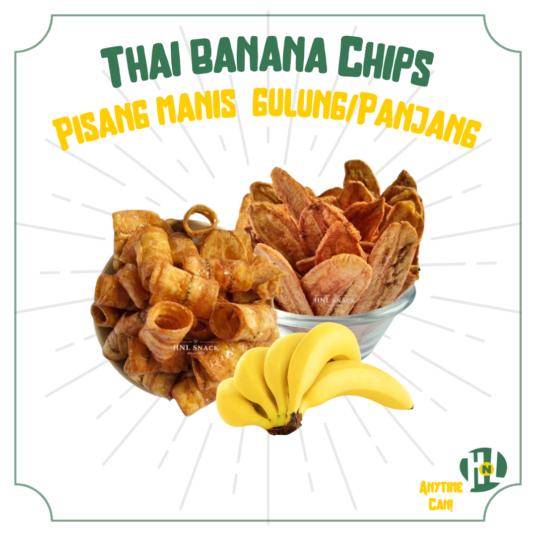 Kerepek Pisang Manis Gulung / Panjang | Banana Chips